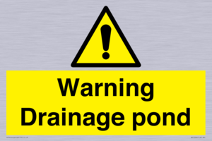 Warning Drainage pond